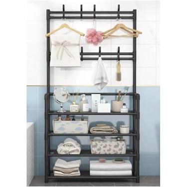 Imagem de Organizadora Sapateira Cabideiro Arara Suporte Multiuso Para Sapato Tenis Roupa Closet Quarto Armários(4 ANDARES 2EM1-aleatorio)