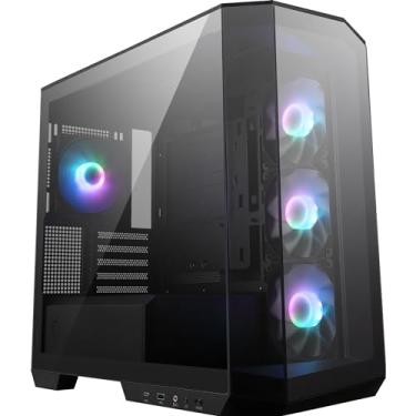 Imagem de Gabinete Gamer MSI MAG Pano M100R PZ - Mid Tower, Lateral 3x Fan ARGB, Traseira 1x Fan ARGB, USB 3.2+3.2TipoC, Aquário