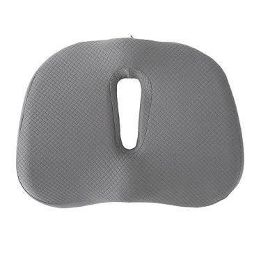 Imagem de Almofada ortopédica de escritório com espuma viscoelástica para alívio de hemorróidas, almofada cinza respirável para carro, casa, escritório, viagens (cinza)