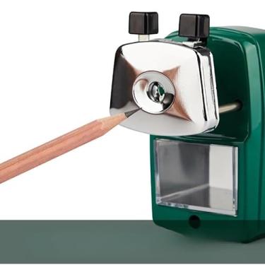 Imagem de Apontador de Mesa Manual para Lapis com Manivela E Deposito Coletor(VERDE,grange（65 * 120mm）)