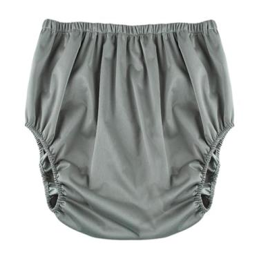 Imagem de FashionCha Roupa íntima à prova de vazamentos de adultos, calcinha de fralda de pano de pano adultos, homens de calças cinza à prova d'água laváveis ​​para, S