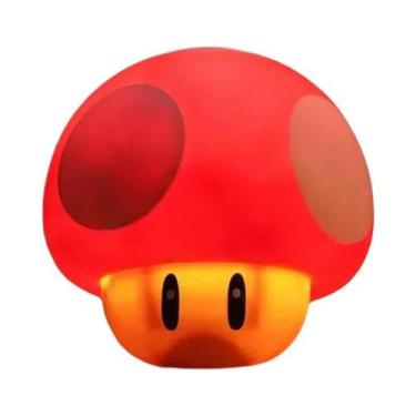 Imagem de Super Mario Bros LED Som Ponto De Interrogação Cogumelo Lâmpada Noturn