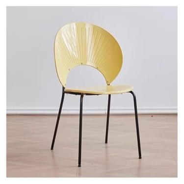 Imagem de JINMLBO Cadeira de mesa, cadeira giratória de acrílico transparente com almofada com rodas, cadeiras giratórias ajustáveis para quarto, sala de estar, penteadeira (amarelo)