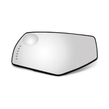 Imagem de Para Chevy Silverado 1500 2014 15 16 17 2018 vidro espelhado lado do motorista | com vidro Spotter | c/ luz de sinal LED | Aquecido | Energia | Substituição para GM1324146 | 22753637, 84499222_pfm