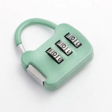 Imagem de Kit 2 Cadeados Coloridos Bloqueio Por Senha 3 Digitos Armários Mochila