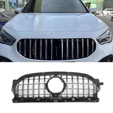 Imagem de Grade de para-choque de carro tiras decorativas kit de corpo grade de corrida grade de para-choque dianteiro para GLA H247 2020-2023 acessórios (prata)