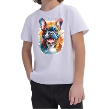 Imagem de Camiseta Infantil Bulldog frances Watercolor Arte - Alearts, 12