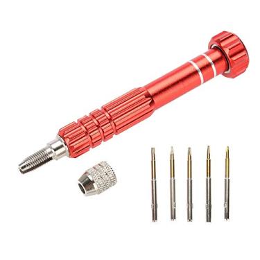 Imagem de Ferramenta de reparo de telefoniã profissional do kit de fenda Precision Conjunto com 5 bits intercambiáveis ​​para feita de aço de vanádio cromo em 5 cores (Vermelho)