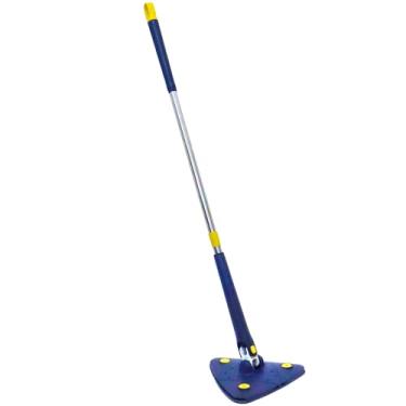 Imagem de Mop Giratório 360° com Sistema de Torção sem Sujar as Mãos e 3 Dispensers para Produto Cabo Inox Ajustável Antiderrapante e Refil em Microfibra Lavável