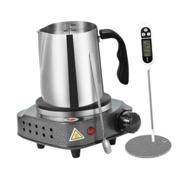 Imagem de Esquirla Kit para fabricação de velas, suprimentos para fabricação de velas faça você mesmo, cadinho, à prova de vazamentos para adultos iniciantes, com