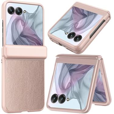 Imagem de NINKI Capa compatível com Motorola Razr 2024 com proteção de dobradiça, capa Razr 2024 com protetor de tela à prova de choque, ultrafina, capa de borracha robusta para Motorola Razr 50 Gold