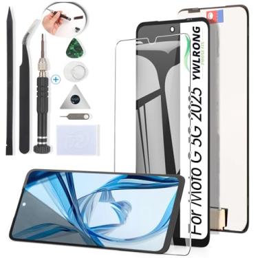 Imagem de YWLRONG Substituição de tela para Motorola Moto G 5G 2025 para Moto G 5G 2025 XT2513-1 XT2513-2 XT2513V Display Touch Screen Digitalizador Substituição com ferramentas (preto)