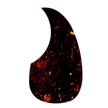 Imagem de RuiJOTWAT Placa de proteção autoadesiva para palhetas de guitarra para guitarra acústica em forma de gota