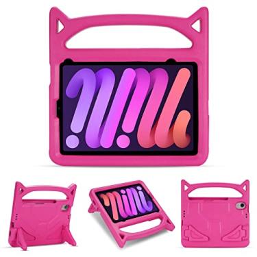 Imagem de YELERWE iPad Mini 6 Kids Tablet Case with Handle,Kickstand,Pencil Holder,Pink