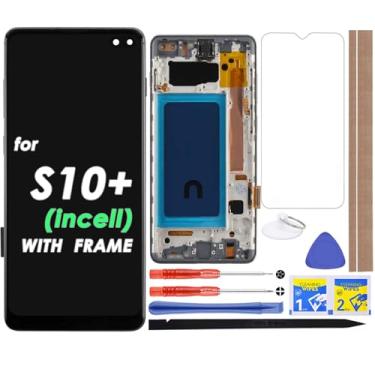 Imagem de Tela LCD de substituição de tela sensível ao toque para Samsung Galaxy S10 Plus G975 G975U G975W G 975F/DS 6,4 polegadas (tipo de célula interna com preto)