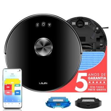 Imagem de LILIN Robô aspirador de pó XR500, Navegação e mapeamento Lidar, Aspirador e esfregão 2 em 1, 110/220V Bivolt, Mapeamento de vários pisos, Autocarregamento, Conexão Wi-Fi, Funciona com Alexa, No Brasil