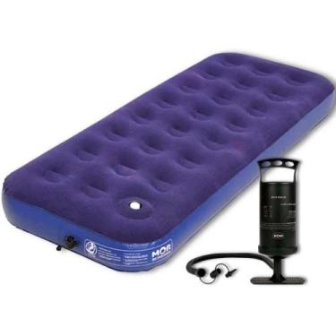 Imagem de Colchão Inflável Solteiro Multiuso com Bomba de Encher Manual MOR