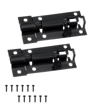 Imagem de Mabor 2 peças de trava de parafuso de barril resistente de 5 cm, trava deslizante de aço inoxidável para portas, armários e portões – pequeno parafuso deslizante de segurança para casa, escritório e