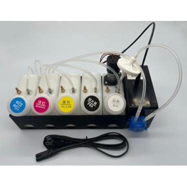 Imagem de Kit de modificação CISS do sistema de circulação de tinta branca DTF para circulador L1800 L800 L805 L18050 L8050 L18058 L8058 XP600 ET-8550 ET-8500