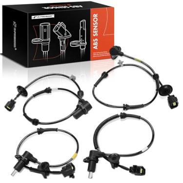 Imagem de A-Premium Sensor de velocidade da roda ABS dianteiro e traseiro 4 peças compatível com Chevrolet, modelos Pontiac - Aveo 2004-2011, Aveo5 2006-2011, G3 2010, Wave 2005-2007