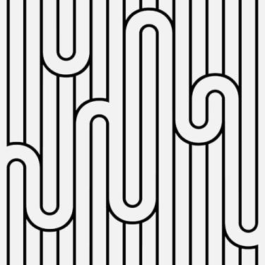 Imagem de Papel De Parede Adesivo Ondas Geométrico Quarto Moderno 3m