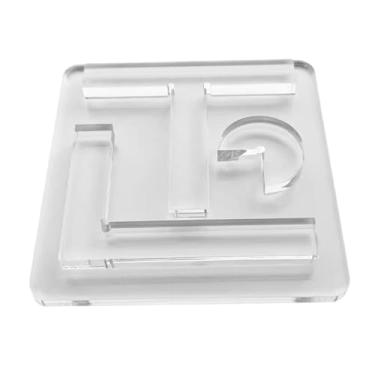 Imagem de MFMEXUL Régua de Posicionamento de Carimbo 4x Régua de Borracha para Carimbo Placa de Coloração de Acrílico Versátil