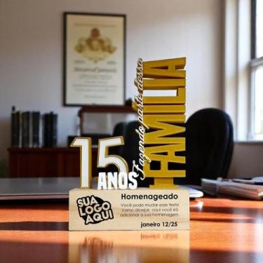 Imagem de Troféu Tempo de serviço "Fazendo parte dessa Família" Vertical - 4 Dim