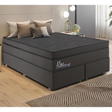 Imagem de Cama Box Conjugado Queen com Colchão (158x72x198) Primeline HR Gazin C