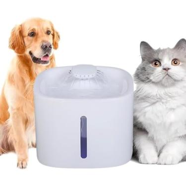 Imagem de Bebedouro Fonte de Água 3L Tipo Fonte Pet Automático com Filtro,Para Cães Gatos Elétrico Pet, Substituição Do Filtro Da Fonte Para Animais de estimação (Branco)