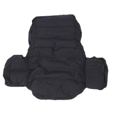 Imagem de POCREATION Capa para Cortador de Grama Com Assento, Capa para Trator de Jardim à Prova D'Água Em Tecido Oxford 600D Com Camada Antiderrapante para Proteção de 12,5 a 14 Polegadas (Preto)