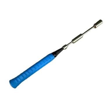 Imagem de UGPLM Auxiliar de swing para badminton, treinamento de força, exercício profissional, exercitador portátil, dispositivo de treinamento de força, bastão, Fita Adesiva Azul
