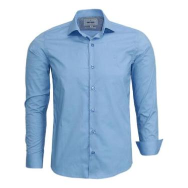 Imagem de Camisa Social Amil Comfort Manga Longa Tecido Liso Algodão Elastano 18