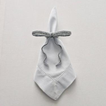 Imagem de Porta Guardanapo Laço Veludo com Glitter Estruturado - Decor Madame Bl