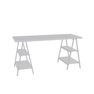 Imagem de Mesa Kuadra Cavalete 150x60x75cm Branco Chess - Est.branca Branco Chess - Est.branca