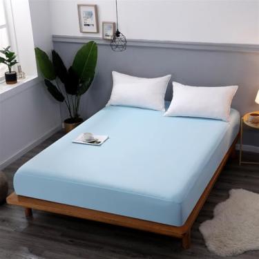 Imagem de Lençol com elástico extraprofundo, elegante conforto de qualidade de hotel, lençol com elástico de 1 peça, bolso profundo de até 40,6 cm - ultramacio, sem vincos e fácil de cuidar (C, King (padrão dos