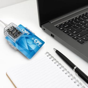 Imagem de Leitor de Cartão Smart Card USB – Certificado Digital A3, NF-e, e-CPF, e-CNPJ – Compatível Windows, Linux e Mac