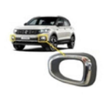 Imagem de Moldura Grade Milha Cinza Aro Cromado T-Cross 2021