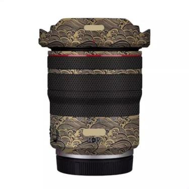 Imagem de Adesivo de lente de câmera RF 14-35 4 para Canon RF 14-35 mm F4 Macro Coat Wraps película protetora vinil decalque skin (ouro onda)