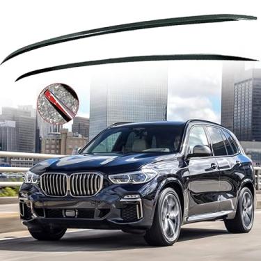 Imagem de A capa de trilho de teto serve para BMW X5 G05 2019-2023 prata atualizada para ABS preto