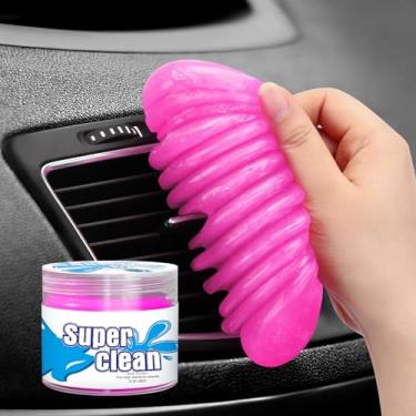 Imagem de TeSabMi Gel de limpeza de carro massa de vidraceiro de limpeza de carro limpador de interior de carro Slime kit de detalhes de carro acessórios de carro presentes para homens mulheres meias
