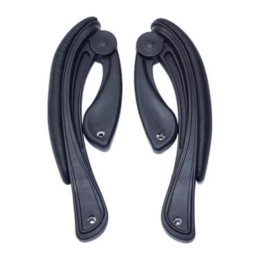 Imagem de Milageto 1 par de braços ajustáveis ​​para cadeiras de escritório, peças para cadeiras de escritório, apoios de braços em couro PU com almofadas, Padrão