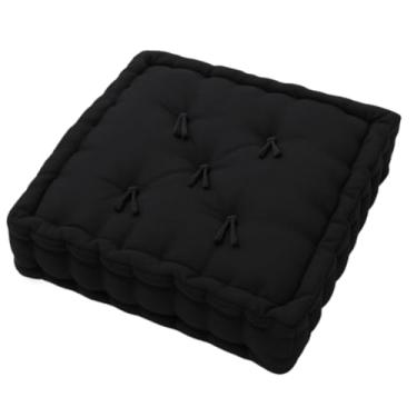 Imagem de Almofada Futon Turca/Roma 40x40 cm Tecido Oxford para bancos e palhetes de madeira(Preto)