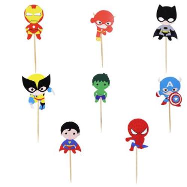 Imagem de Cupcake Topper Confetti Cartoon Superhero Avengers x24 - Confetti!