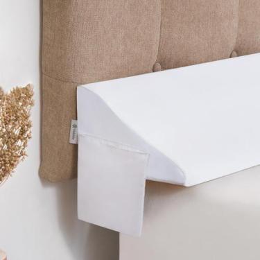 Imagem de Almofada de cunha Vekkia, cama queen size para cabeceira, Gap White