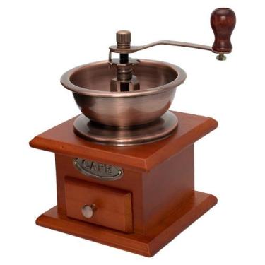 Imagem de Moedor De Café Manual Retro Luxo Madeira Escura E Cerâmica - Mimo - Mi