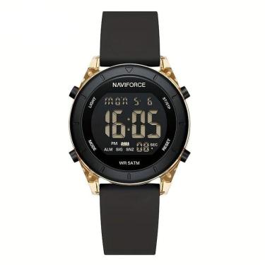 Imagem de Relógio De Pulso Digital Feminino Lcd Tela Pulseira De Silicone 3atm Preto