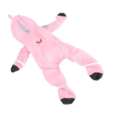 Imagem de Mingzhe Dog Raincoat Botas Leash Hole Water Proof Jacket Atividades Ao Ar Livre Puppy Raincoat (M)