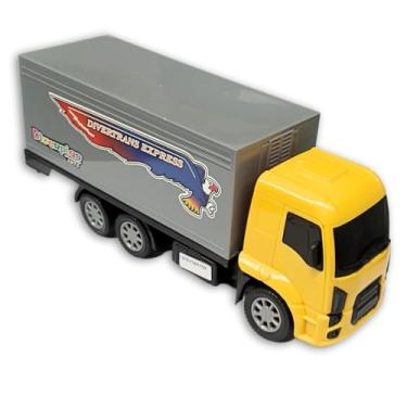 Imagem de Caminhão Brinquedo Baú Brinquedo Abre Porta Carrinhos Cars (Cinza)