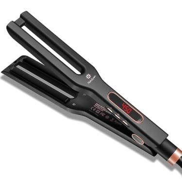 Imagem de Nelulyen Chapinha De Cabelo Dupla Reta Cerâmica Com Placa Ptc, Para Cabelos Grossos, Controle Temperatura Dez Velocidades, Nível Salão, Modelagem Mais Rápida E Menos Danos (Estilo 1)