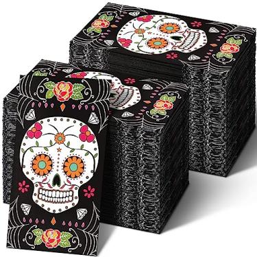 Imagem de Karenhi 200 peças Guardanapos Dia dos Mortos 2 Camadas Halloween Caveira de Açúcar Toalhas de Mão Descartáveis para Banheiro Mexicano Halloween Toalhas de Papel Dia De Los Muertos Decoração Ofrenda